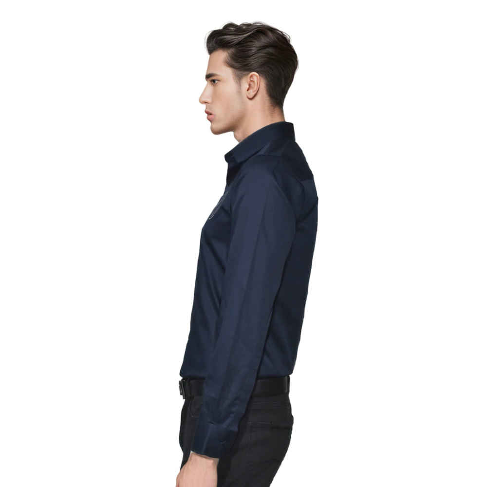 Louis Vuitton logo Print Navy Blue Luxury Shirt-2