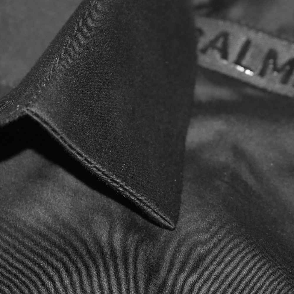 Balmain logo Print Black Premium Cotton Shirt-5