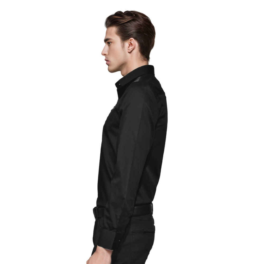 Balmain logo Print Black Premium Cotton Shirt-2