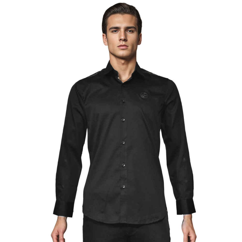 Balmain logo Print Black Premium Cotton Shirt-6