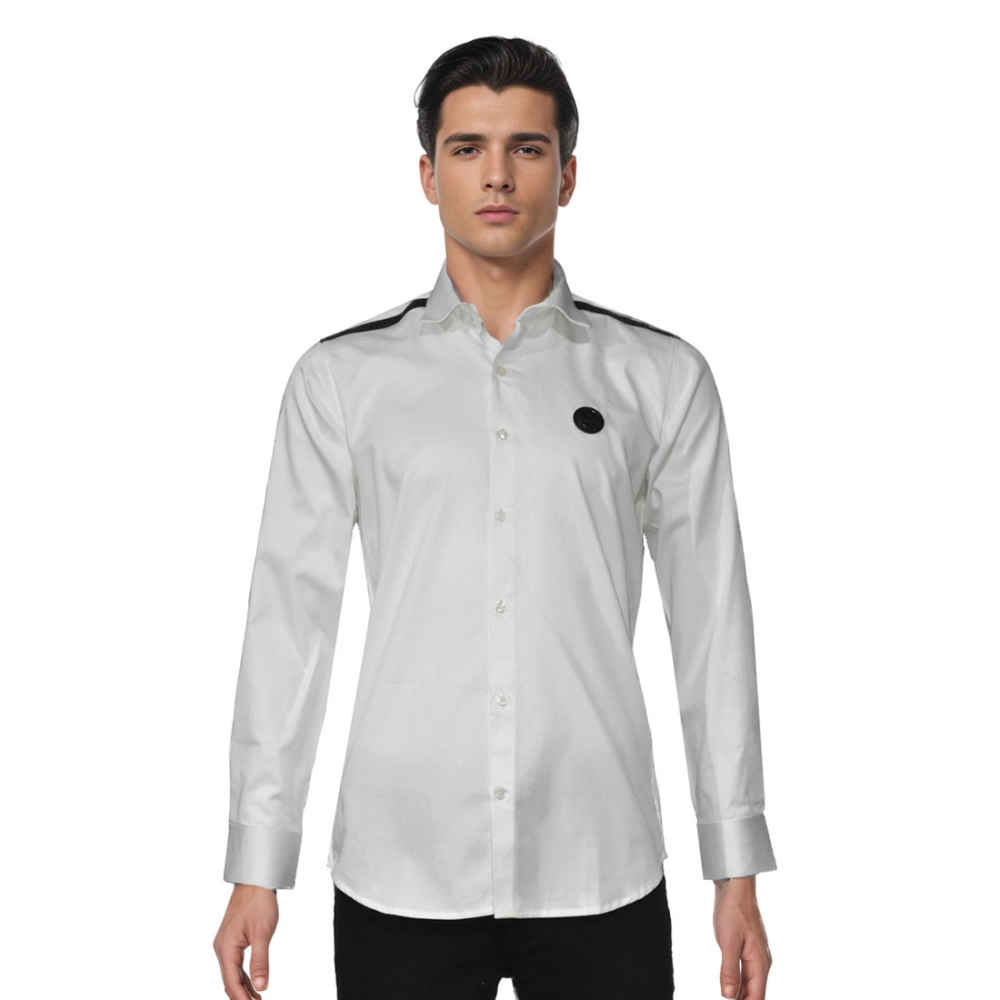 Balmain logo Print White Premium Cotton Shirt-6