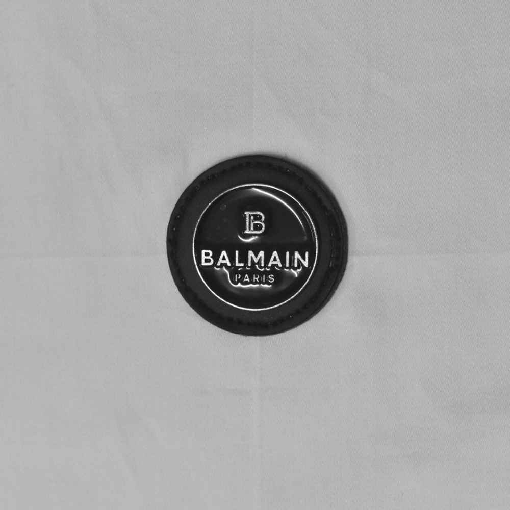 Balmain logo Print White Premium Cotton Shirt-3