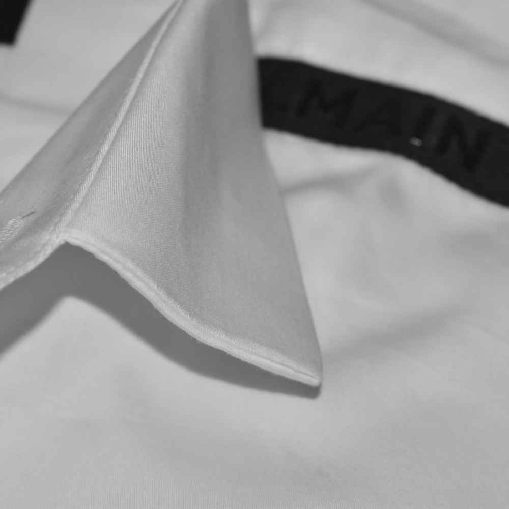 Balmain logo Print White Premium Cotton Shirt-4