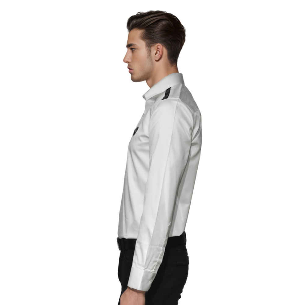 Balmain logo Print White Premium Cotton Shirt-2