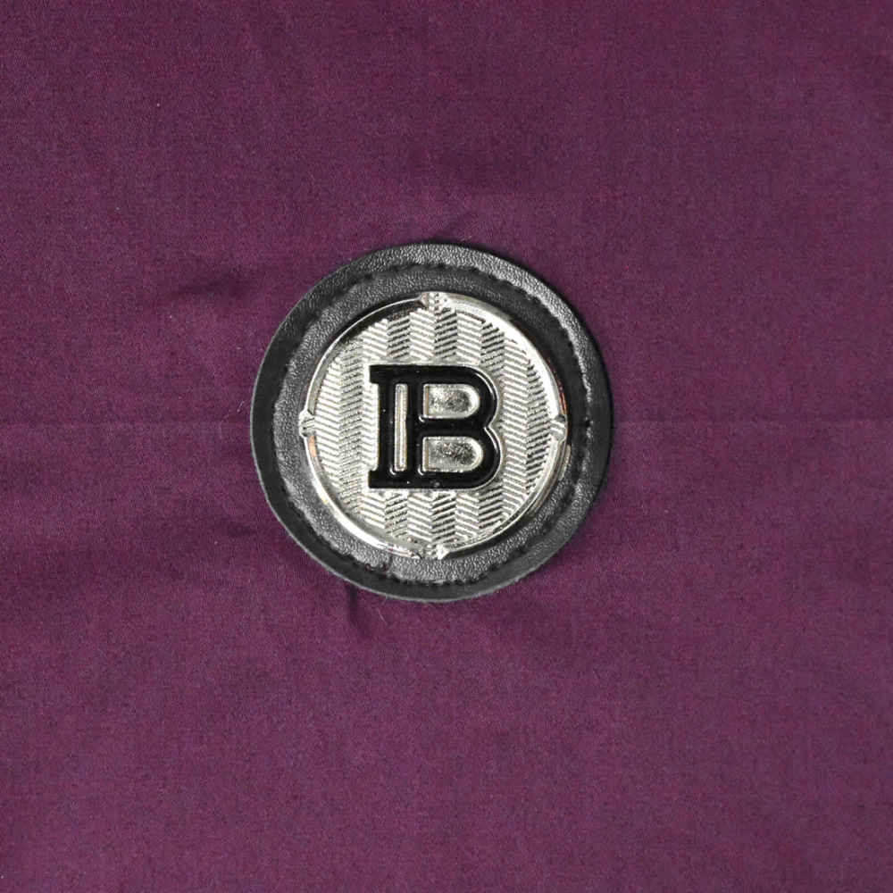 Balmain logo Icon Wine Premium Cotton Shirt-thumb-3