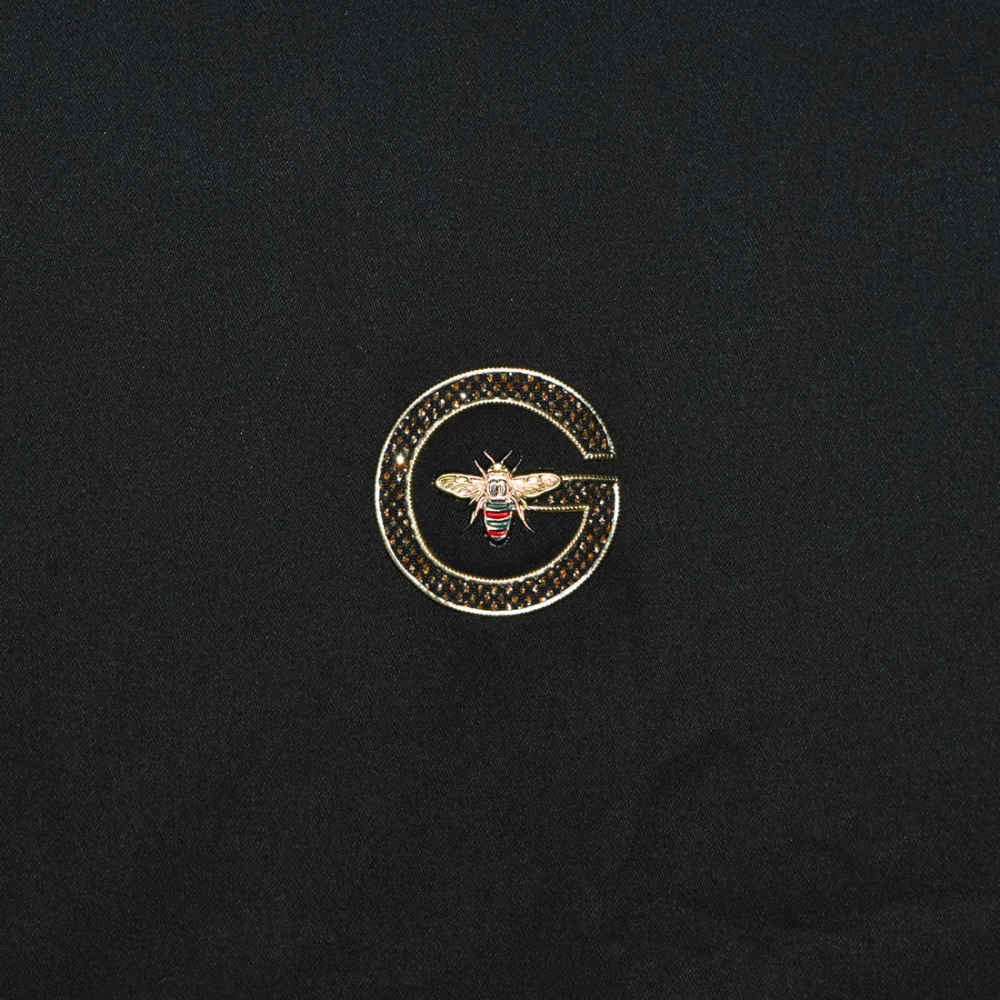 Gucci Bee Embroidered Black Luxury Shirt-3
