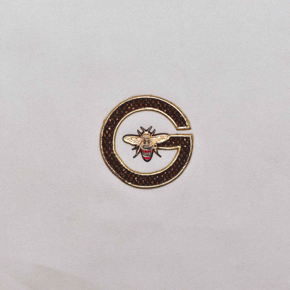 Gucci Bee Embroidered White Luxury Shirt-thumb-3