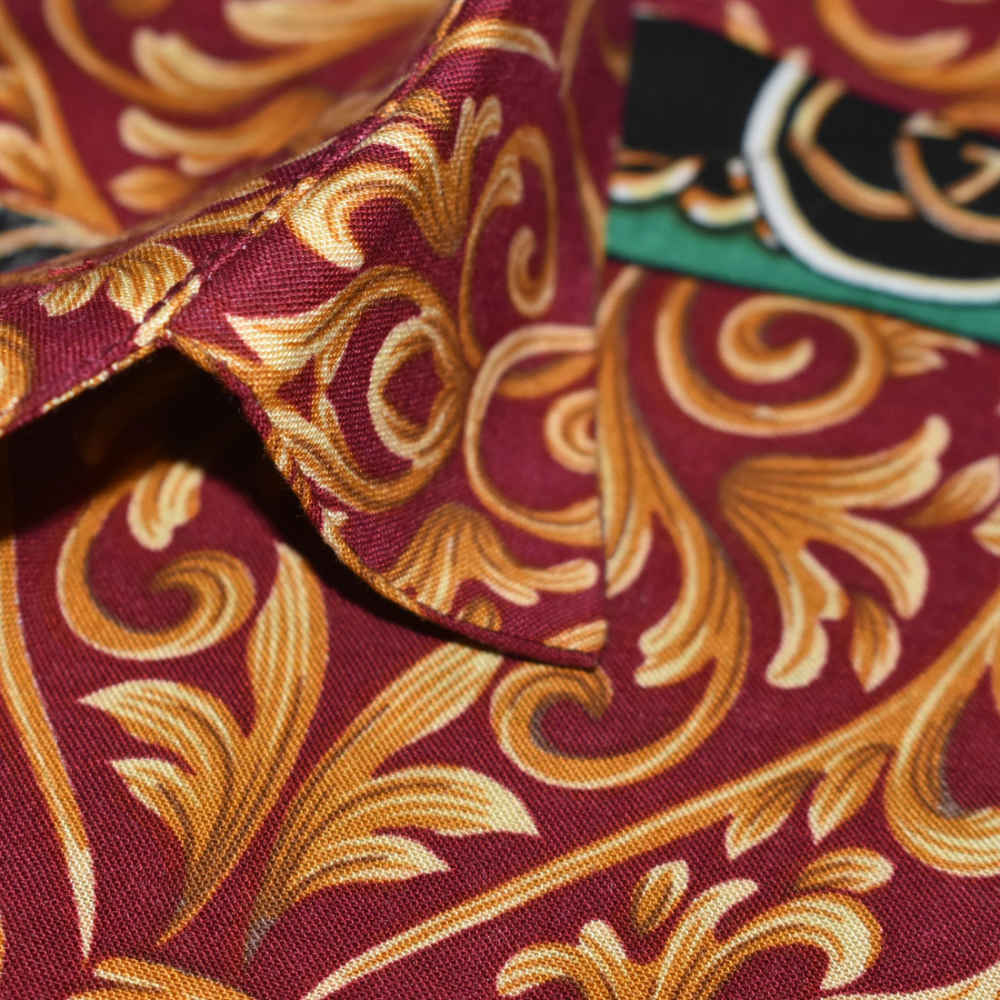 Gucci Red Floral Print Premium Cotton Shirt-4