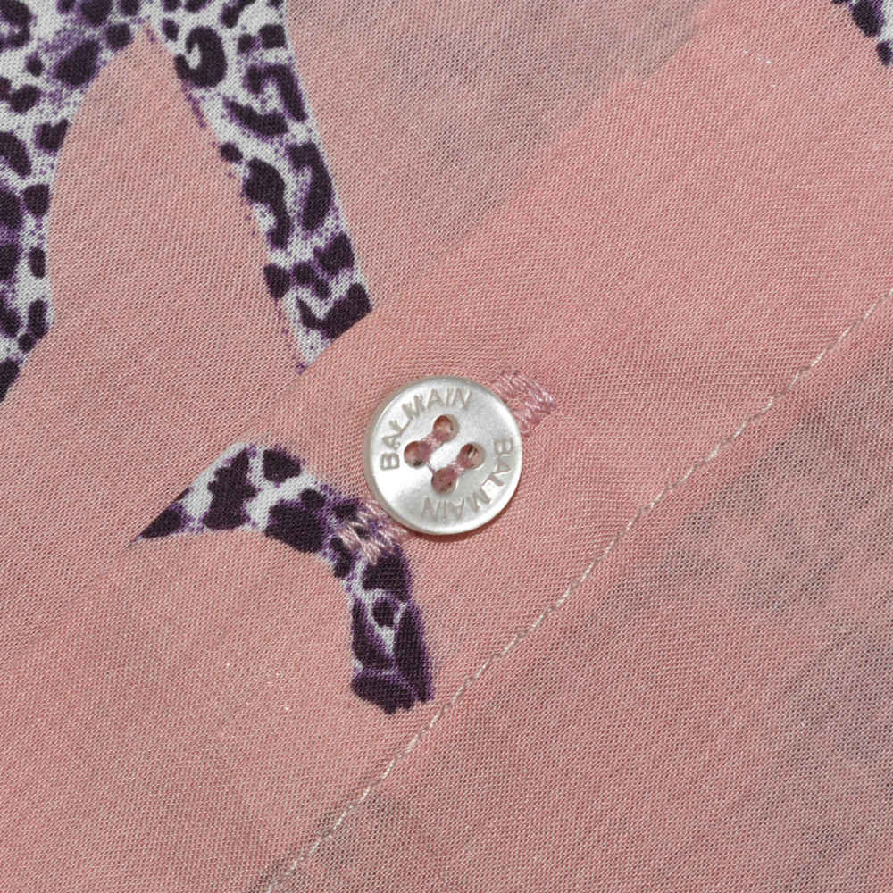Balmain Leopard Printed Pink Premium Shirt-3