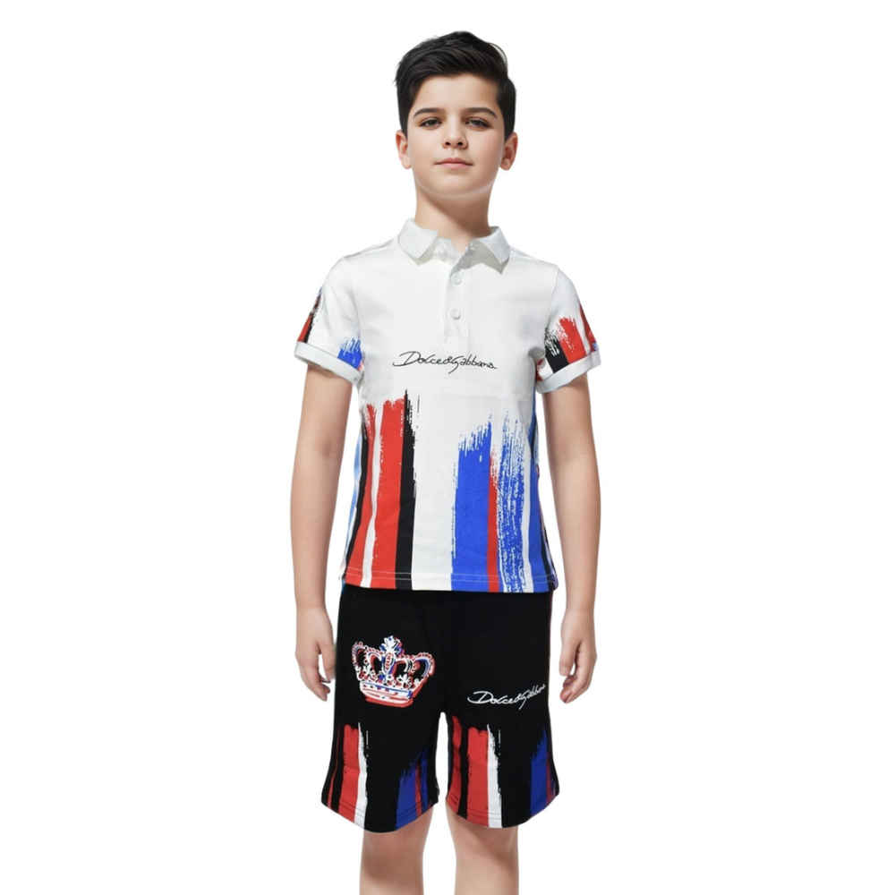 Dolce & Gabbana White Premium Quality Kids Co-ord Set-thumb-0