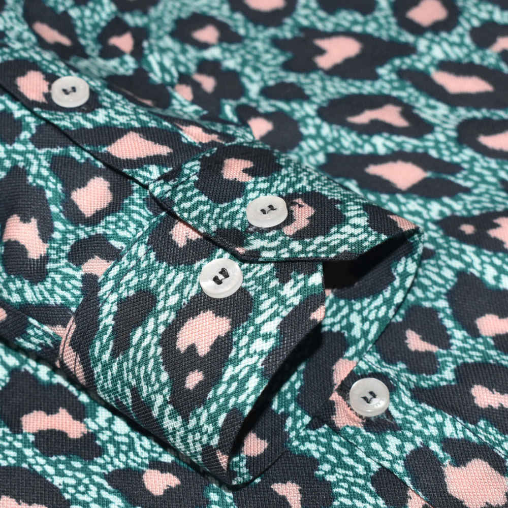 Balmain Leopard Printed Premium Cotton Shirt-5