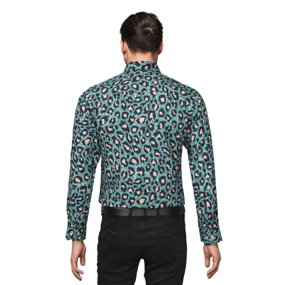 Balmain Leopard Printed Premium Cotton Shirt-1