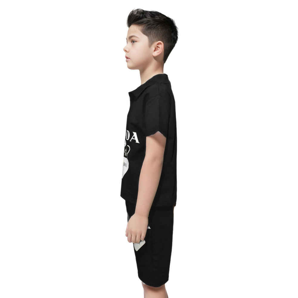 Prada logo Print Round-neck Kids Co-ord Set-thumb-2