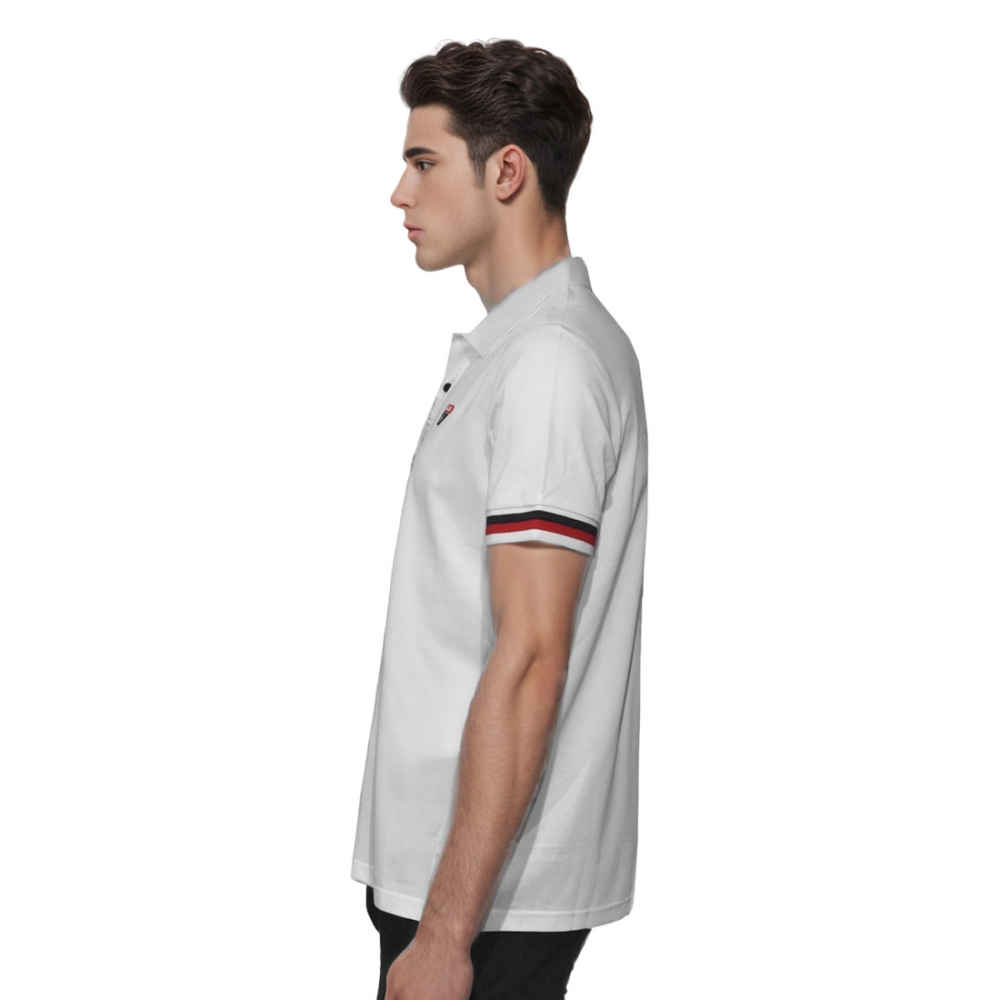 Prada logo Embroidery White Premium Polo T-shirt-2