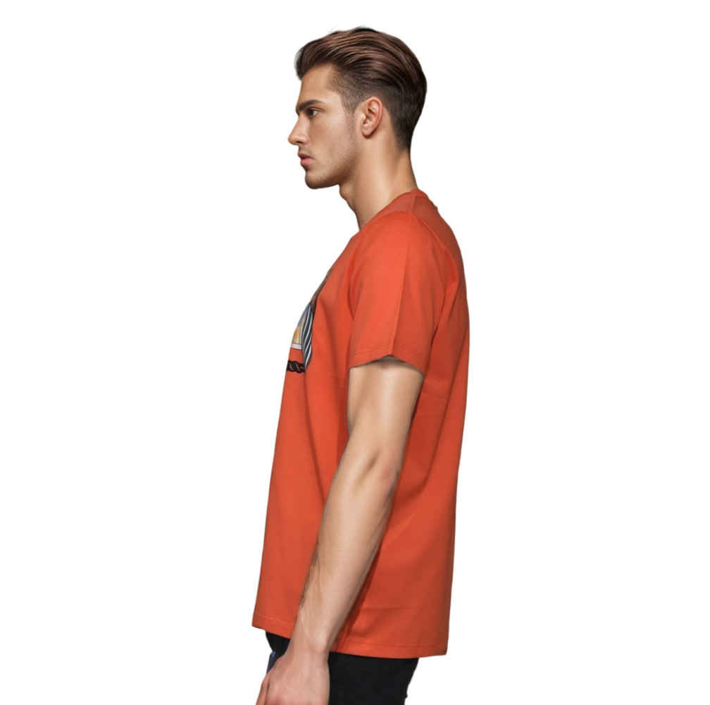 Hermes logo Print Orange Premium Luxury T-shirt-2