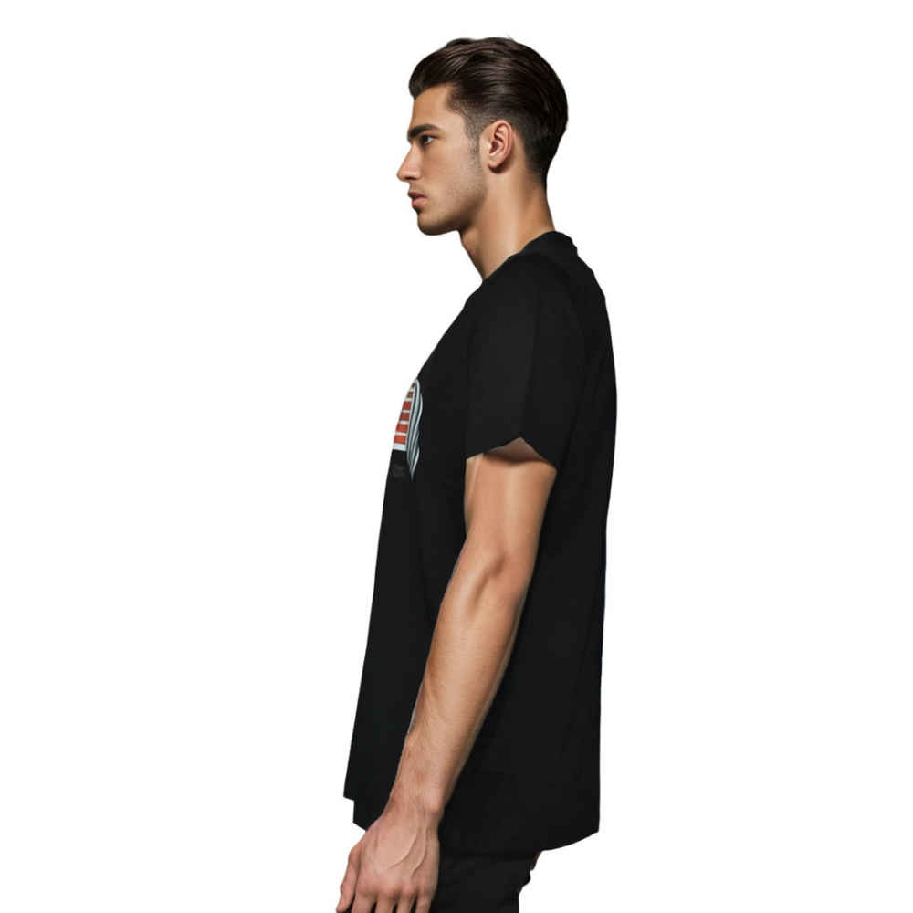 Hermes Logo Print Black Premium Luxury T-shirt-thumb-2