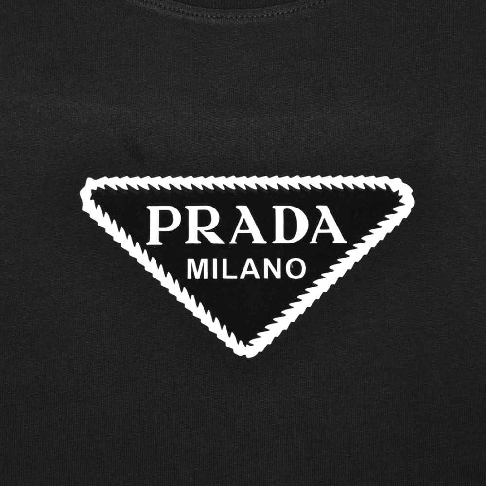 Prada Printed Black Premium Cotton T-shirt-3