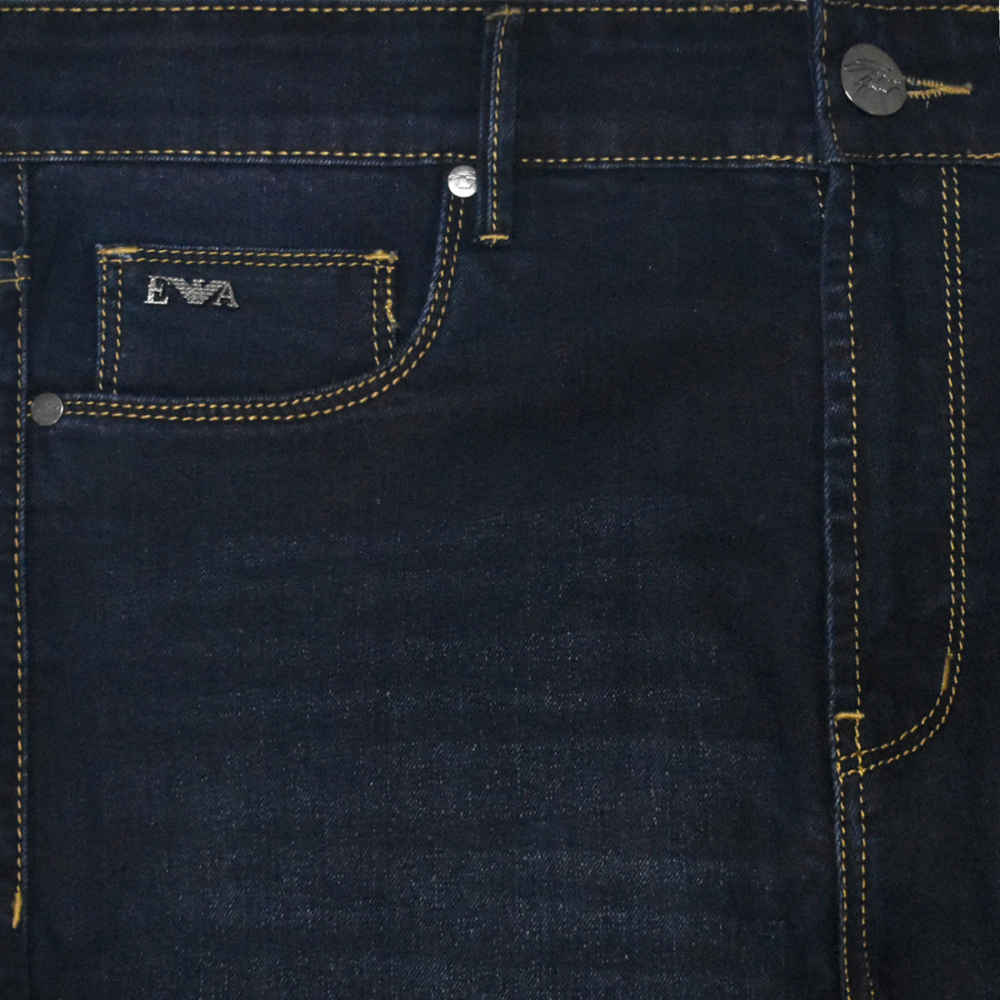 Giorgio Armani Dark Blue Premium Quality Jeans-thumb-2