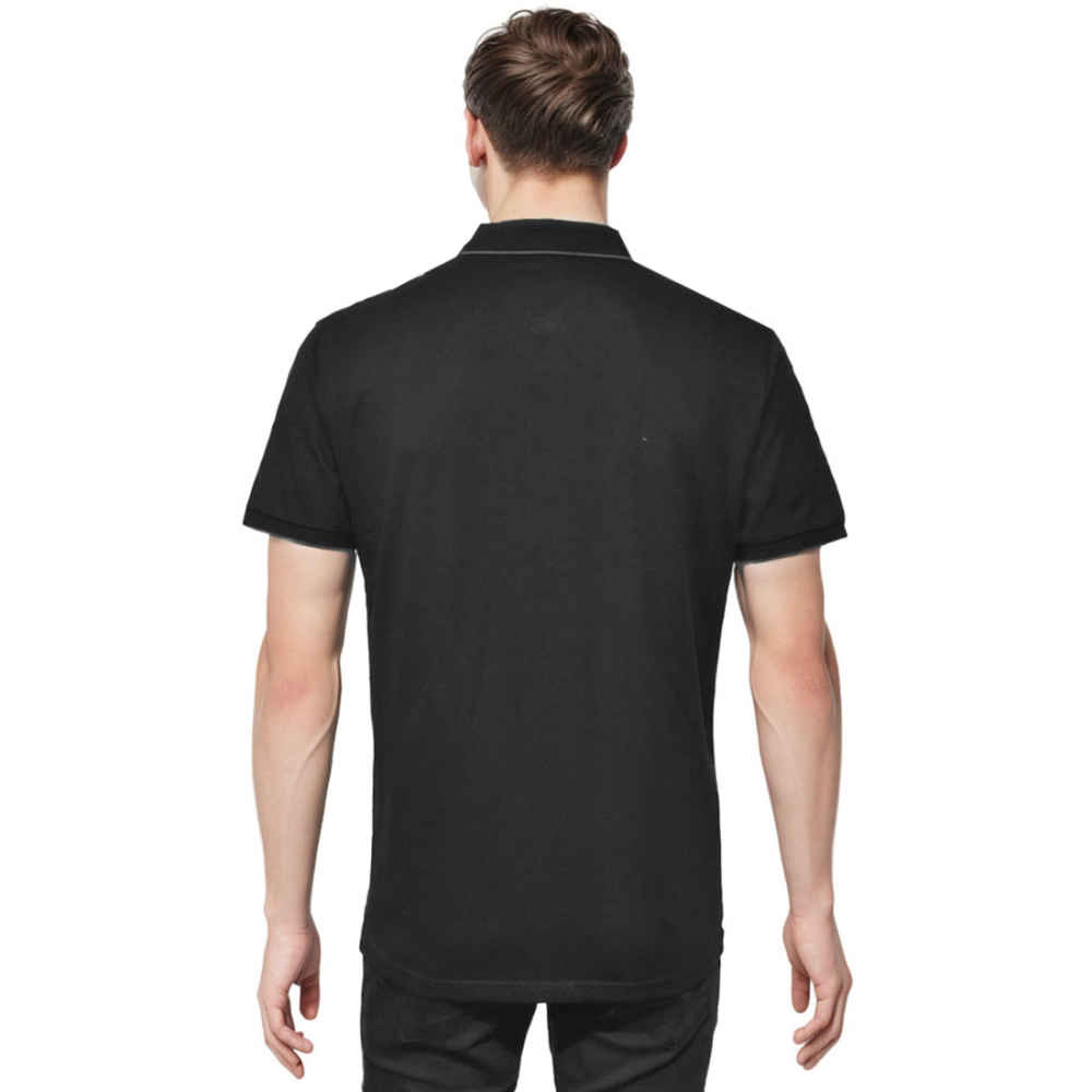Giorgio Armani logo Embroidered Black T-shirt-1