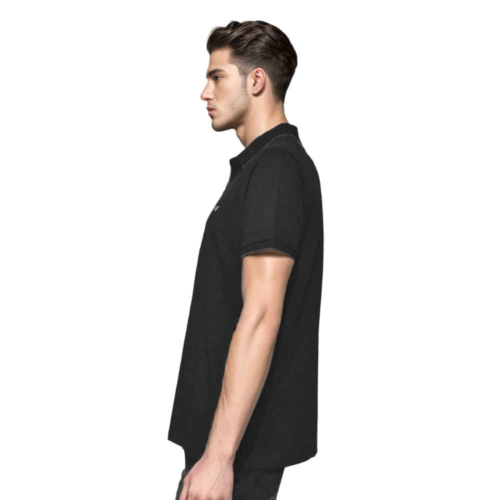 Giorgio Armani logo Embroidered Black T-shirt-2