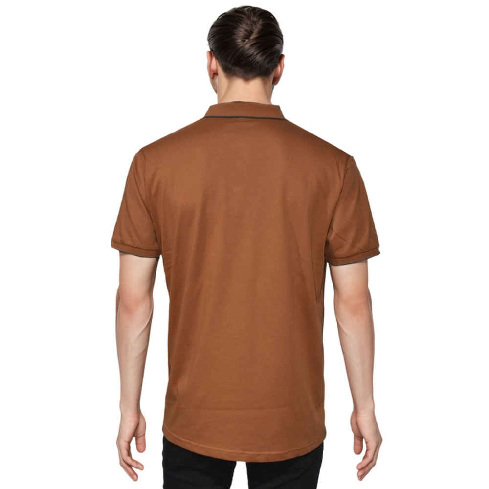 Giorgio Armani Brown Premium Quality Polo Tees-1
