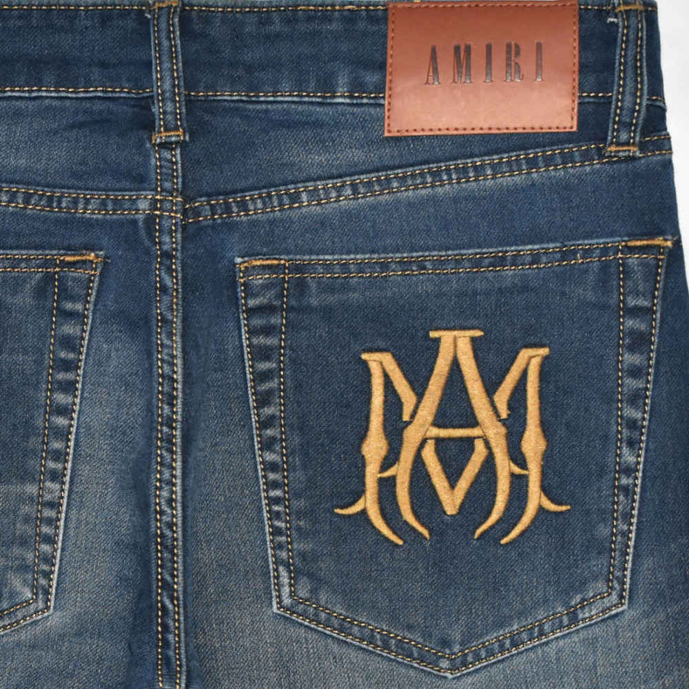 Amiri Premium Dark Blue Quality Denim Jeans-thumb-3
