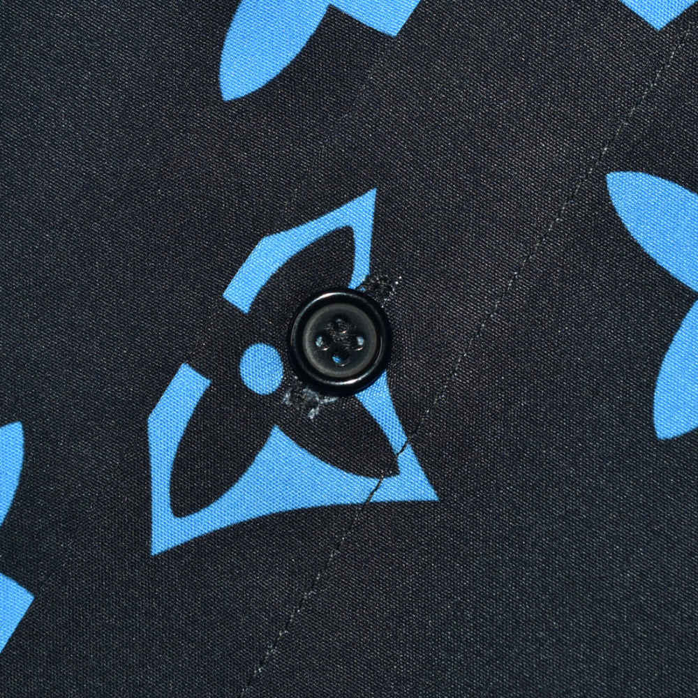 Louis Vuitton Black Premium Quality Short Sleeve Shirt-4