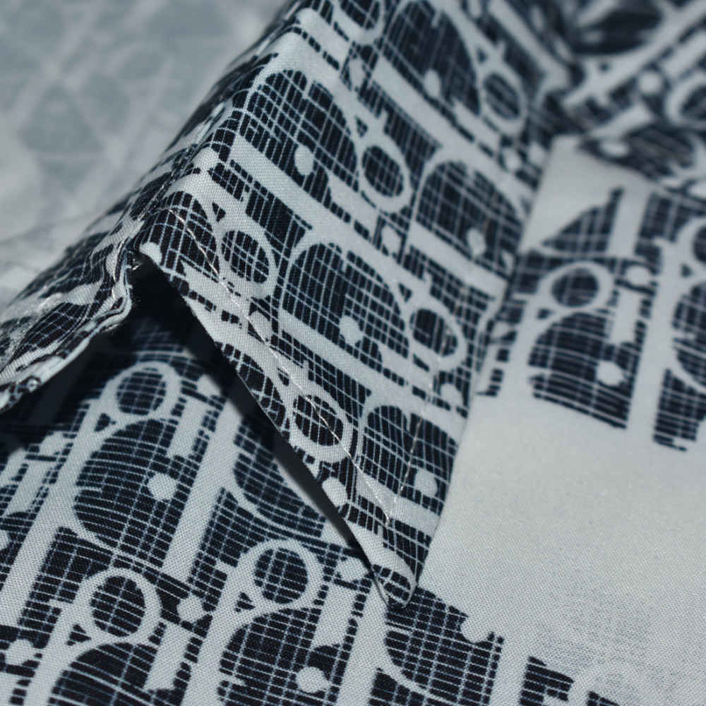 Dior Black & White Premium Quality Half Sleeve Shirt-3