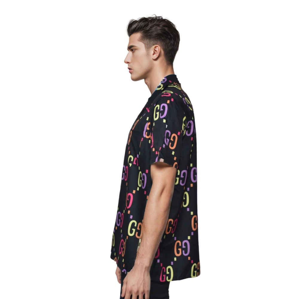 Gucci Black Premium Quality Half Sleeve Shirt-thumb-2