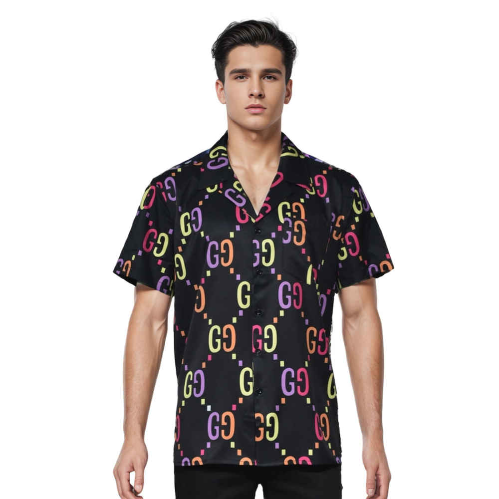 Gucci Black Premium Quality Half Sleeve Shirt-thumb-0