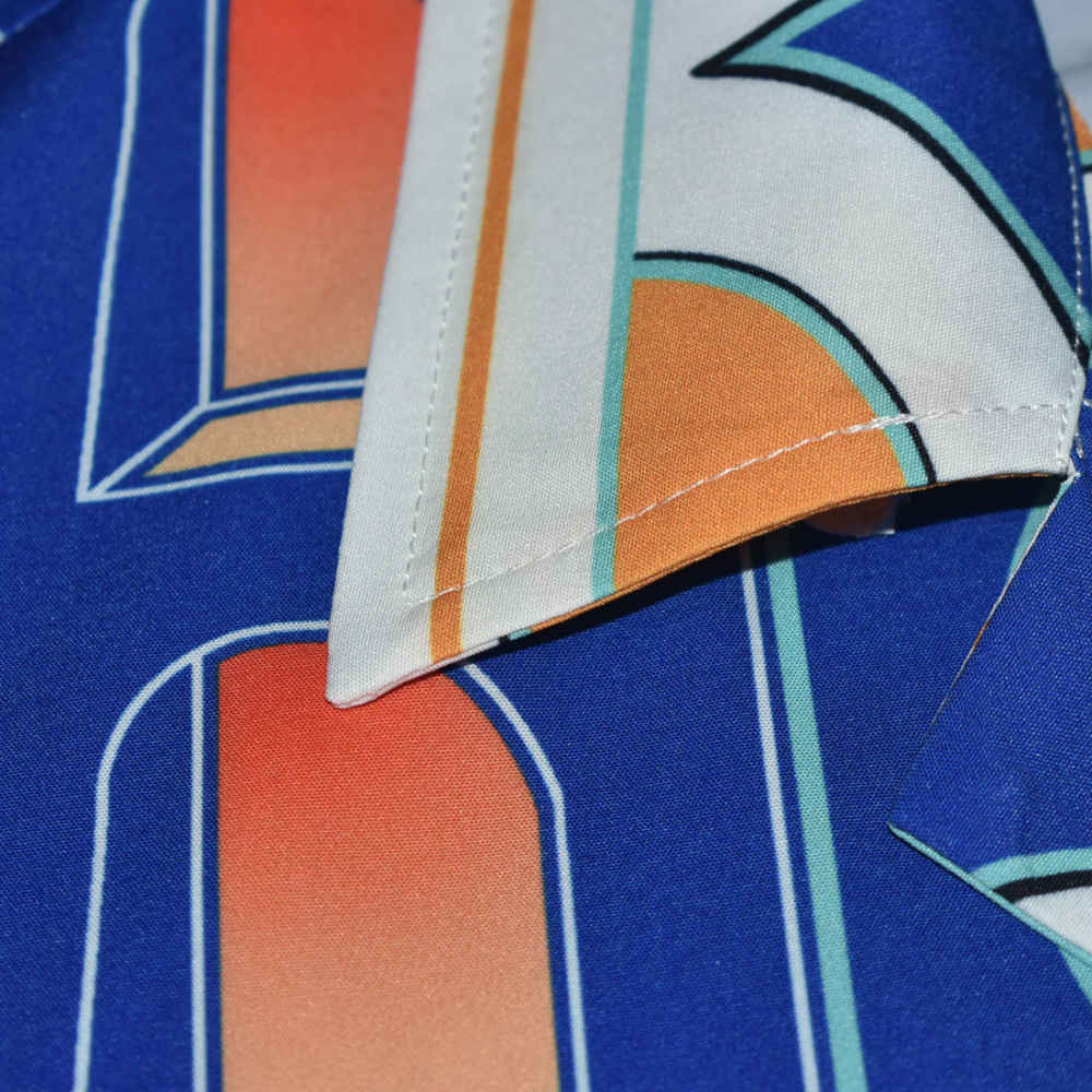Casablanca Blue & Orange Premium Quality Shirt-3
