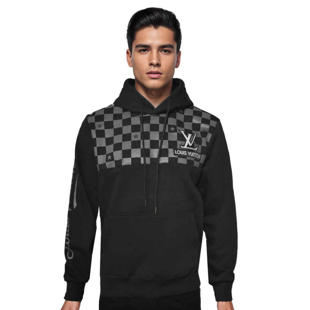 Louis Vuitton Black Premium Quality Hoodie-1