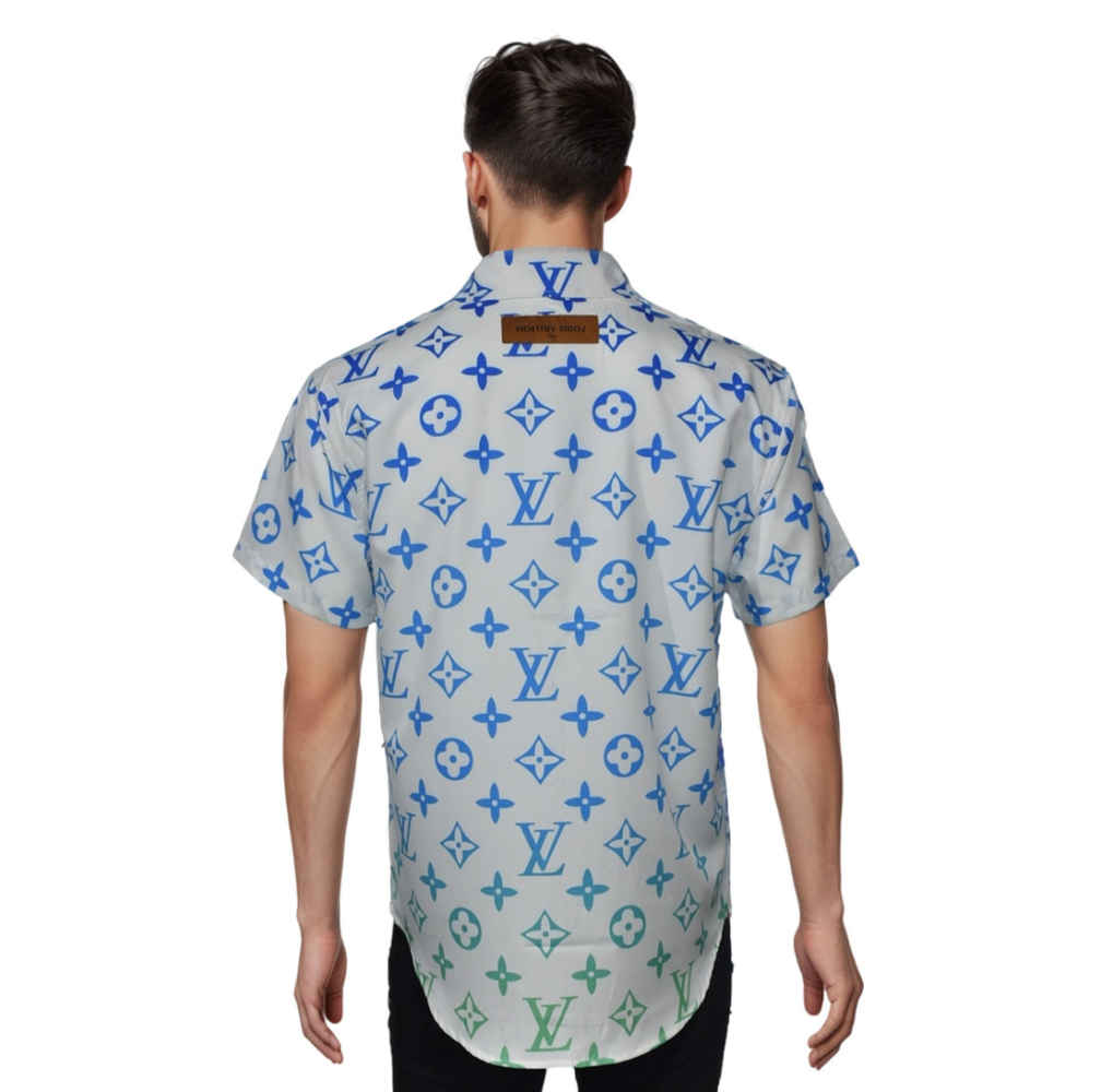 Louis Vuitton Monogram Print White Premium Shirt-thumb-1