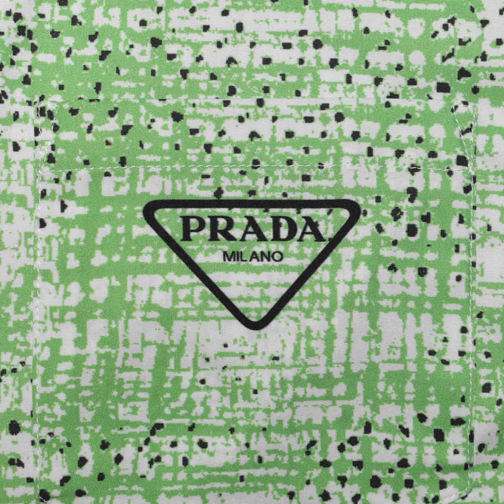 Prada Green Premium Quality Half Sleeve Shirt-thumb-3
