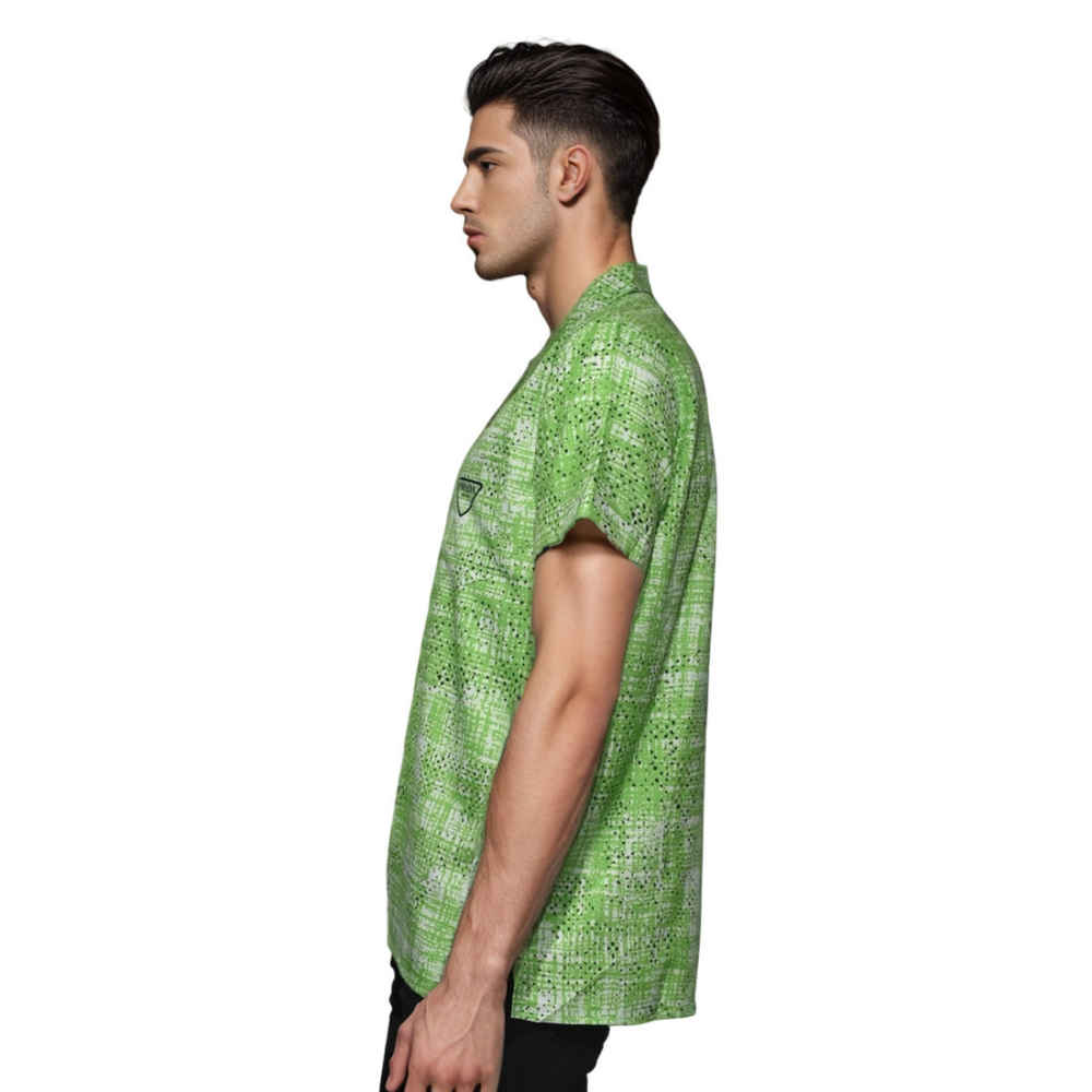 Prada Green Premium Quality Half Sleeve Shirt-thumb-2