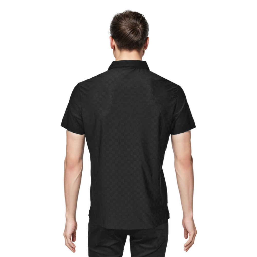 Louis Vuitton Black Premium Quality Polo T-shirt-1