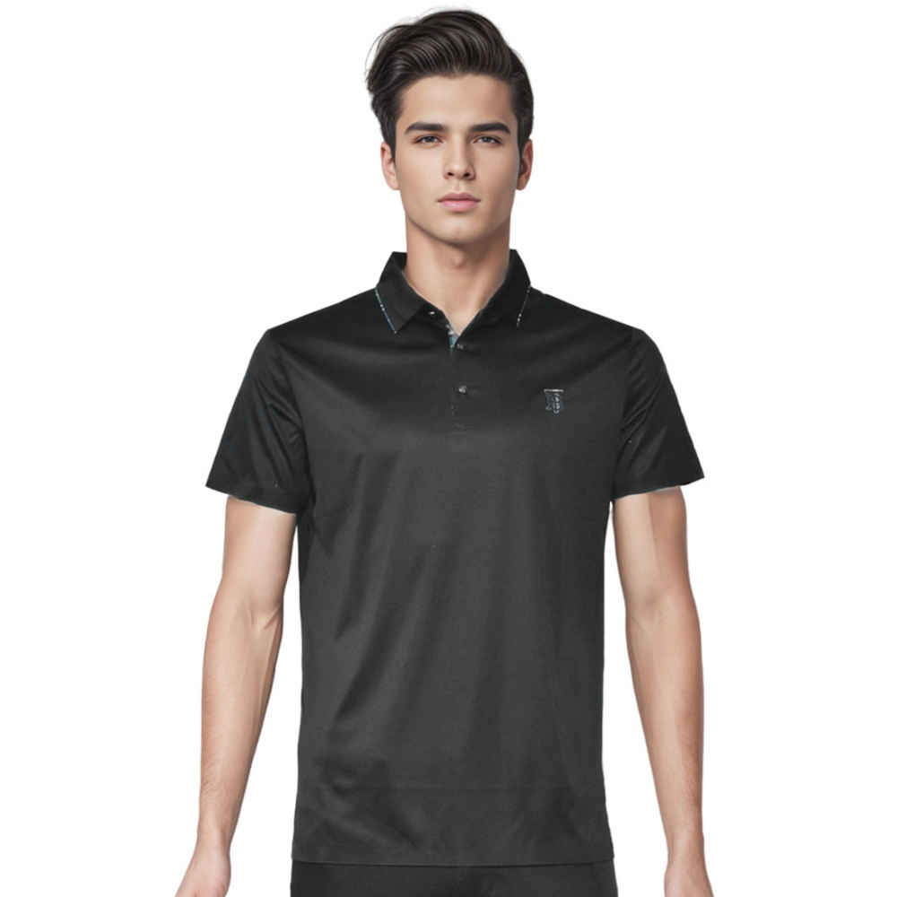 Burberry Black Premium Quality Polo T-shirt-thumb-0