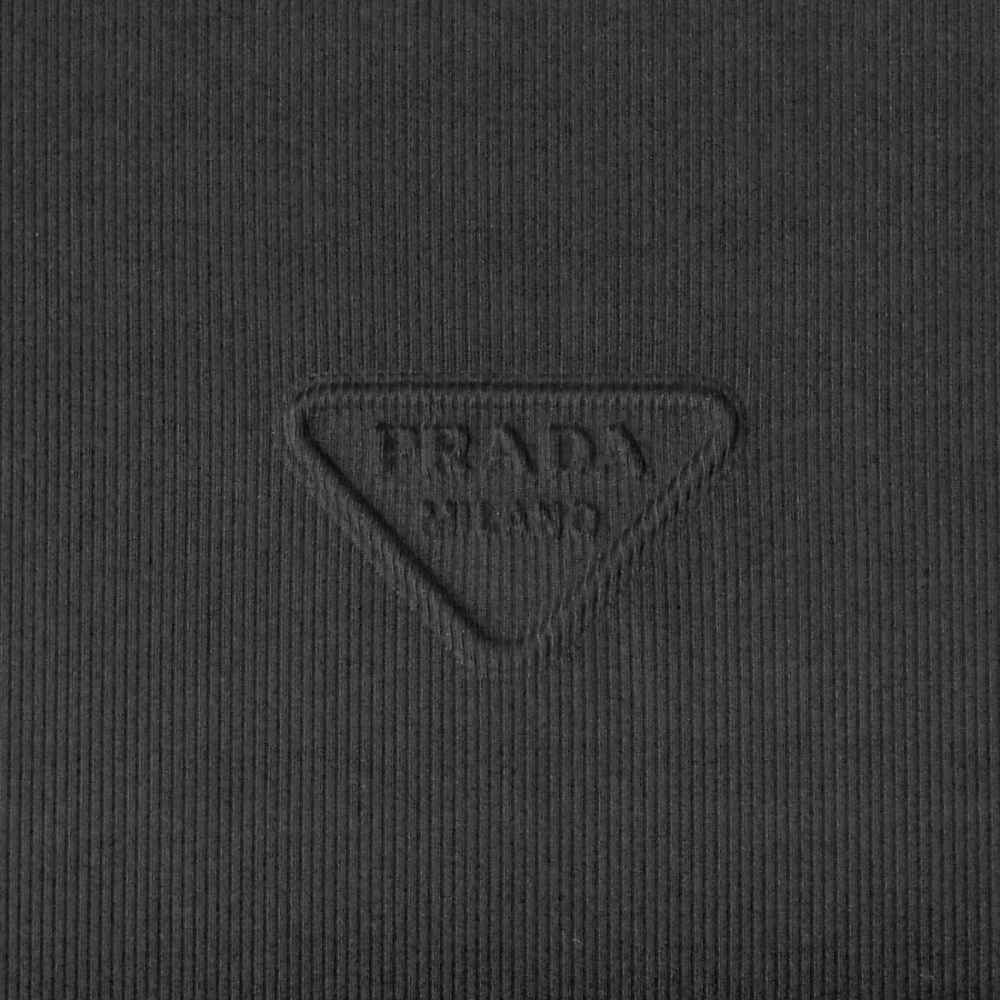 Prada Embossed Logo Black Premium Polo T-shirt-3