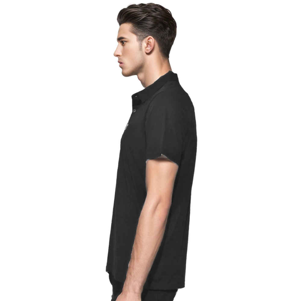 Prada Embossed Logo Black Premium Polo T-shirt-2