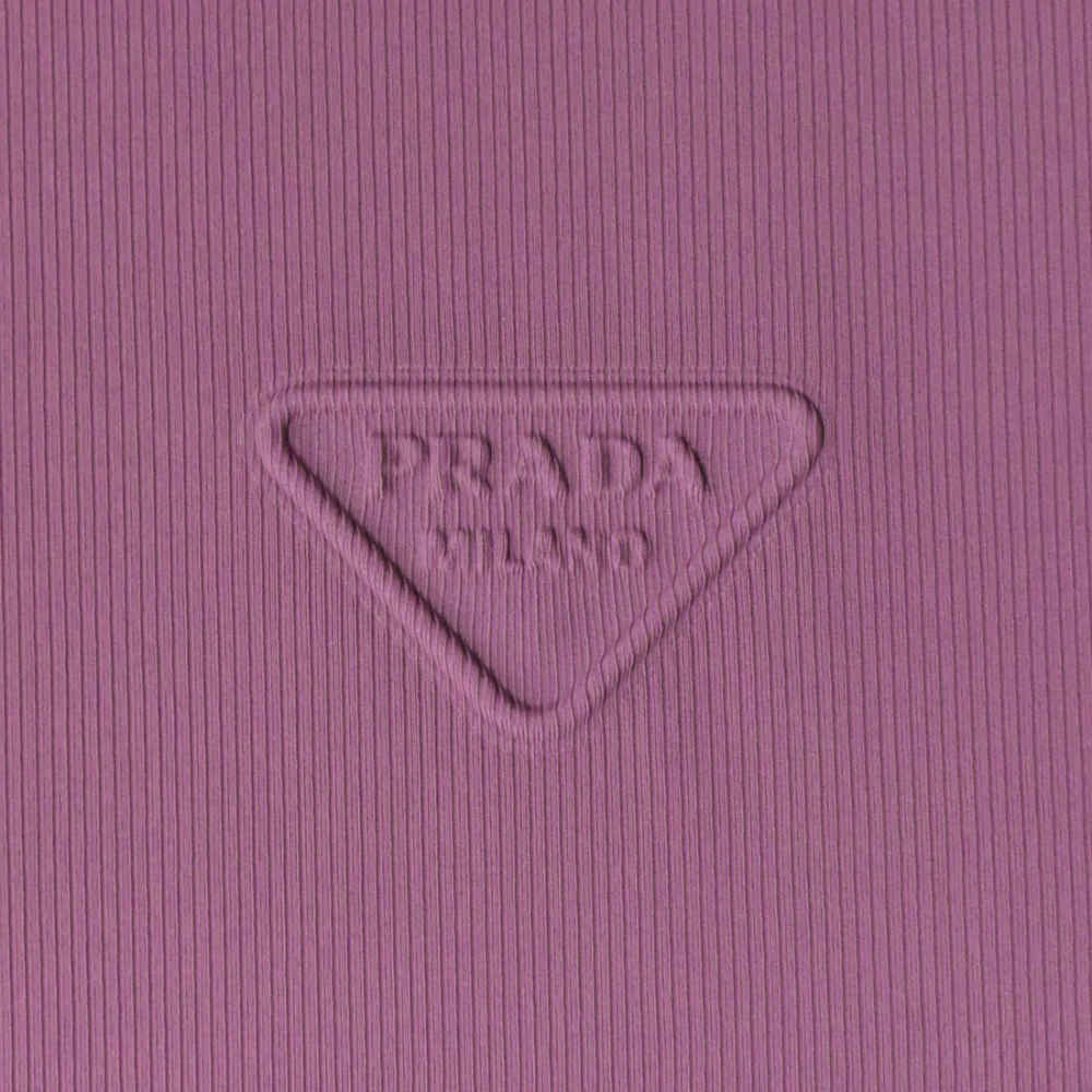 Prada Embossed logo Pink Premium Polo T-shirt-3