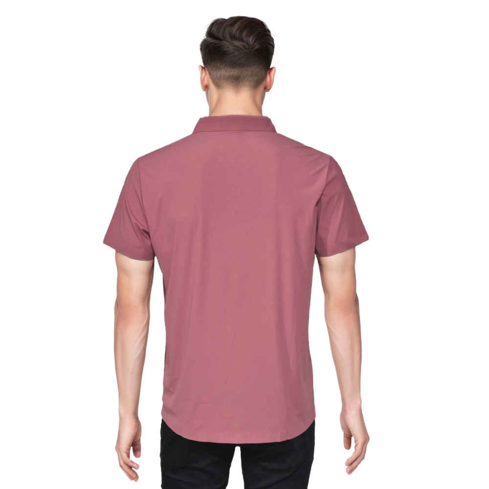 Prada Embossed logo Pink Premium Polo T-shirt-1