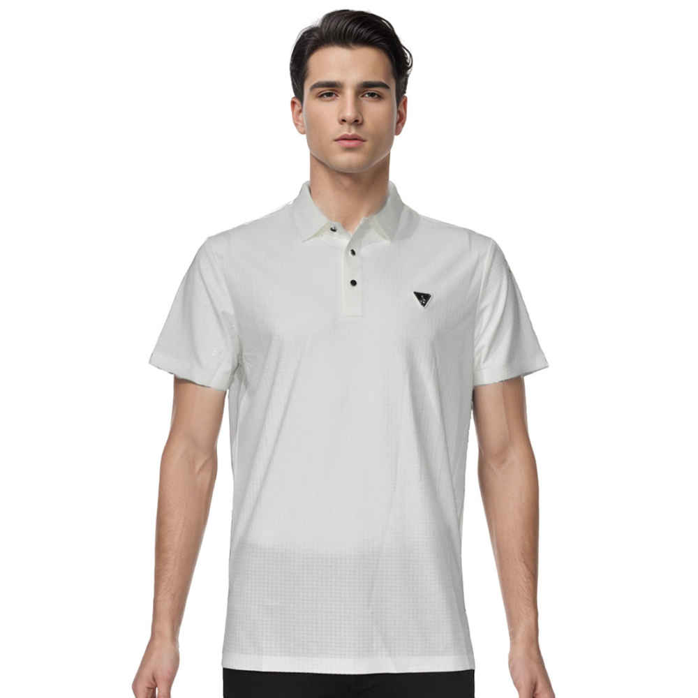 Prada White Premium Luxury Polo T-shirt-thumb-0