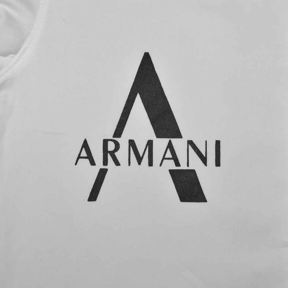 Armani Exchange logo Print White Cotton Shirt-3