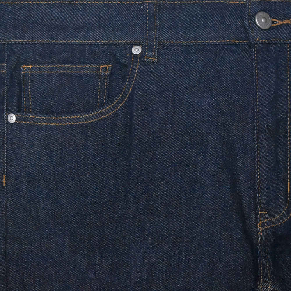 Burberry Dark Blue Premium Logo on Pocket Jeans-thumb-2