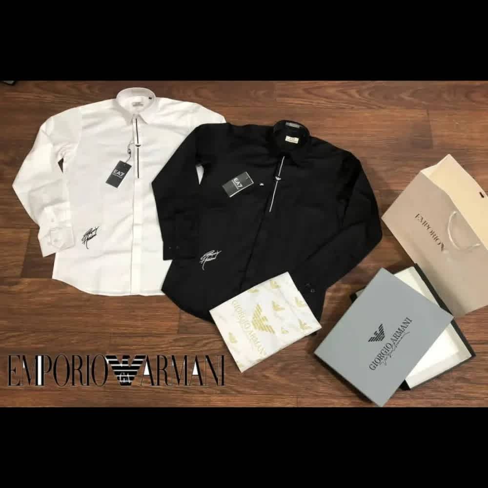 Emporio Armani Black Premium Cotton Shirt-3