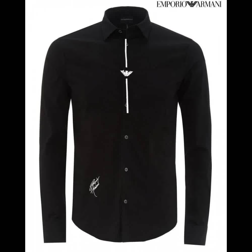 Emporio Armani Black Premium Cotton Shirt-1