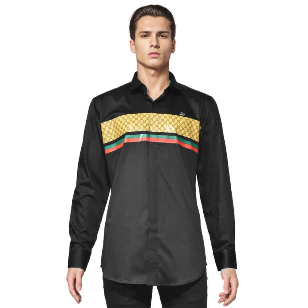 Gucci GG Monogram Black Premium Shirt-6