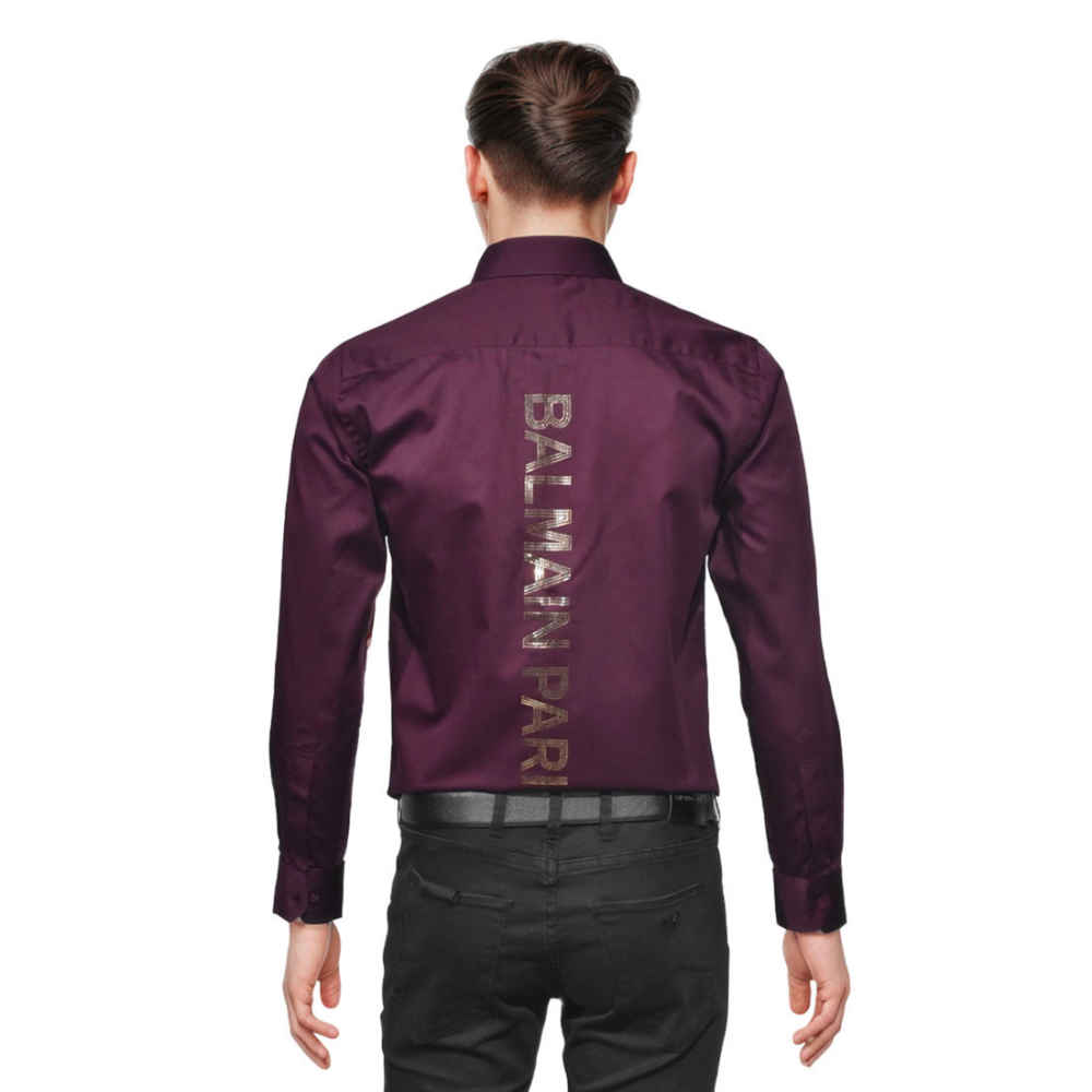 Balmain Wine Premium Quality Shirt-1