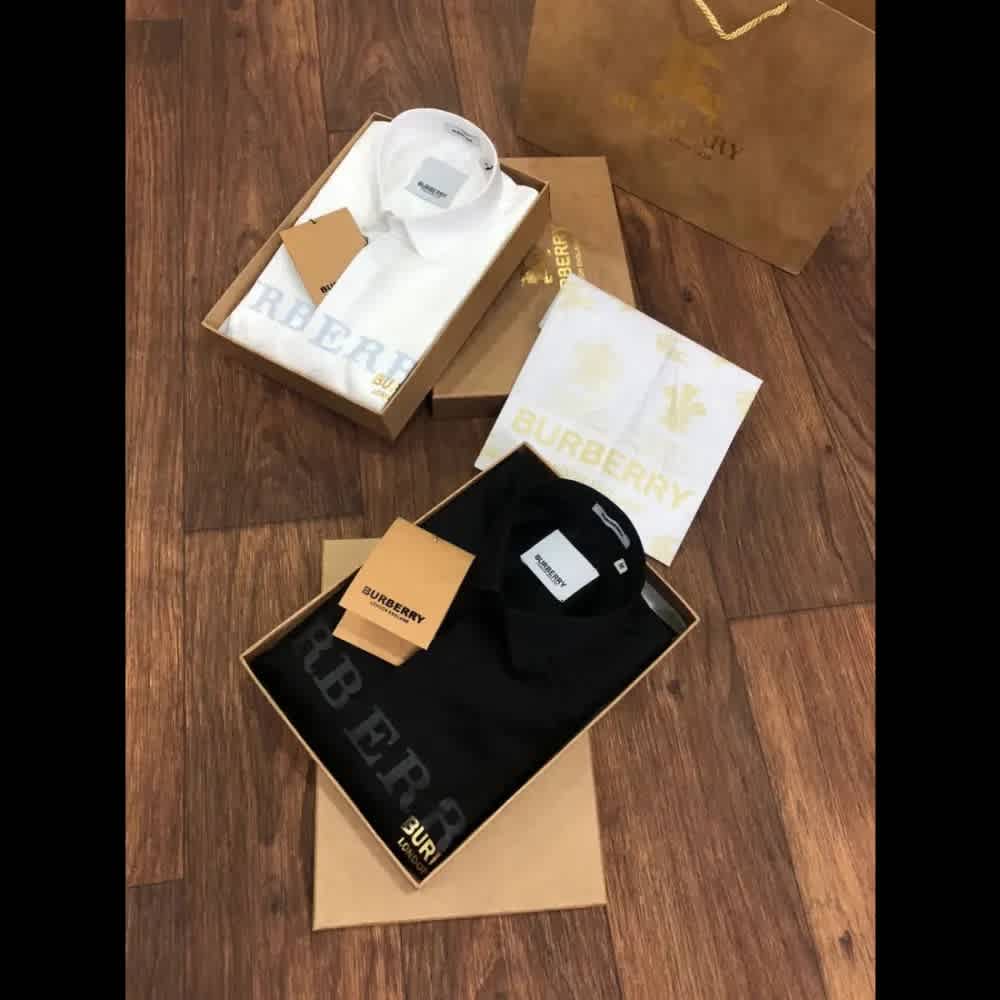 Burberry Printed Black Premium Quality Shirt-thumb-3