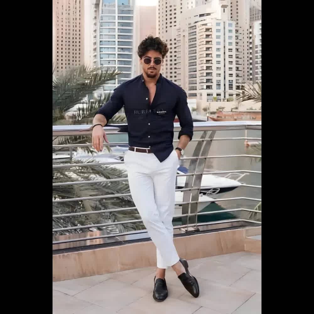 Burberry Printed Black Premium Quality Shirt-thumb-0